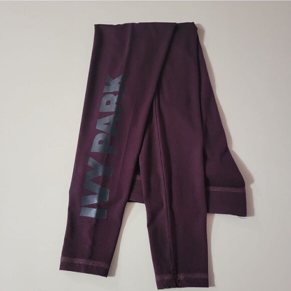 Ivy Park Burgundy Logo Branded Leggings - Picture 9 of 14